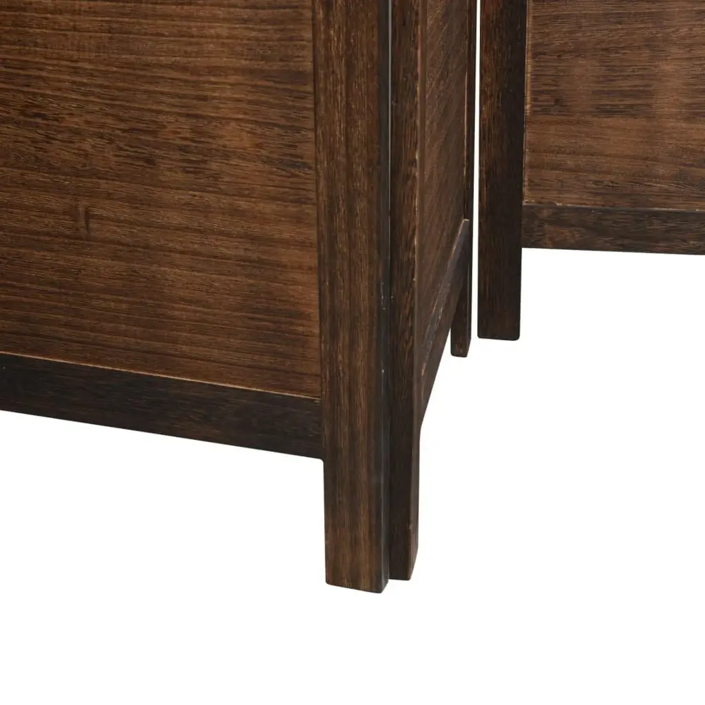 6-Panel Dark Brown Folding Room Divider