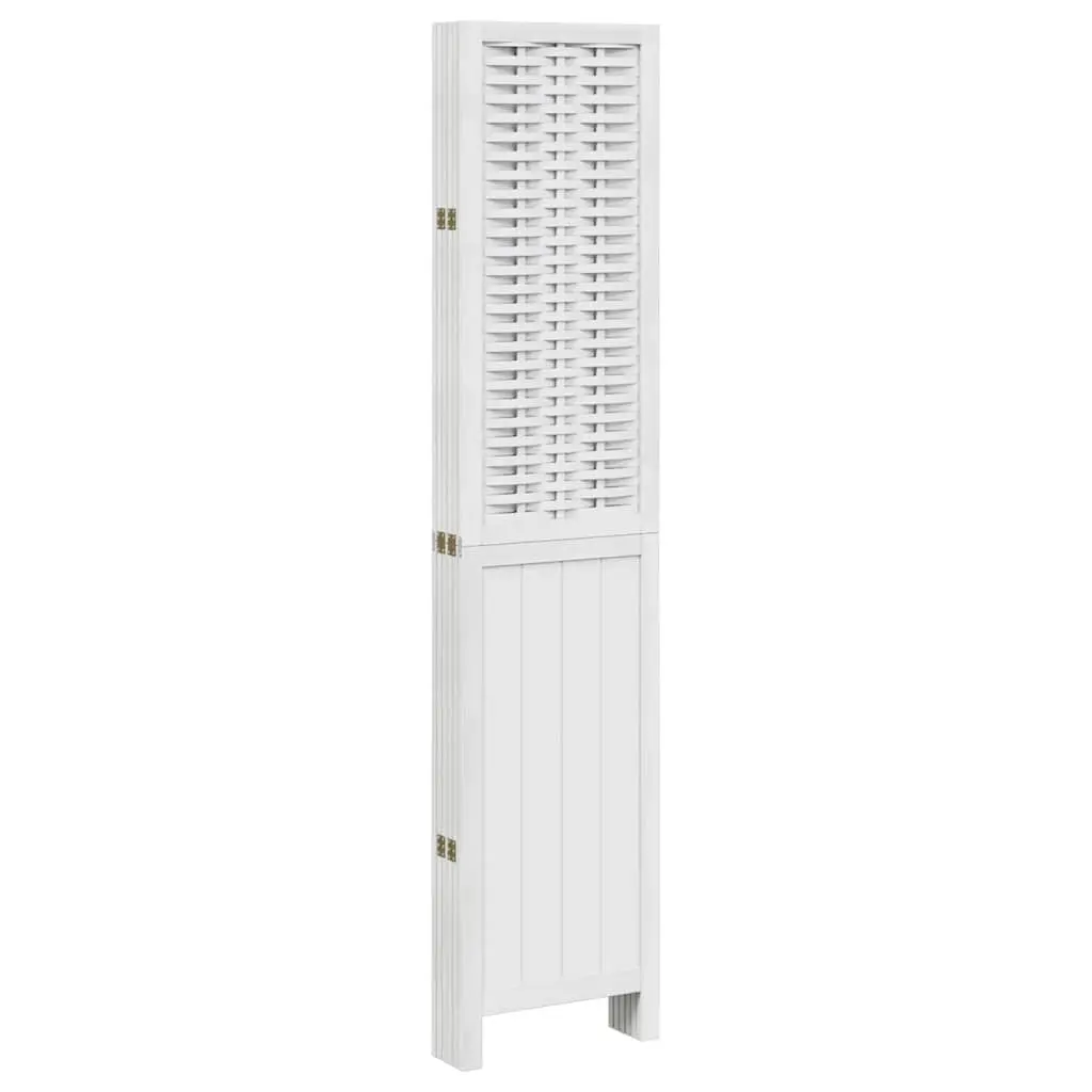 6-Panel White Folding Room Divider for Indoor Use