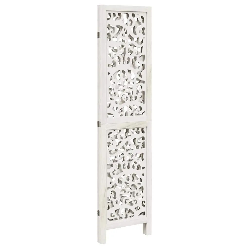 3-Panel White Folding Room Divider for Privacy