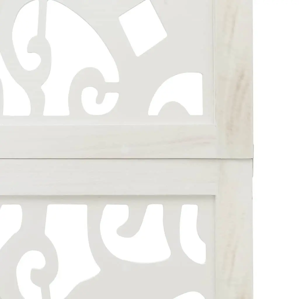 3-Panel White Folding Room Divider for Privacy