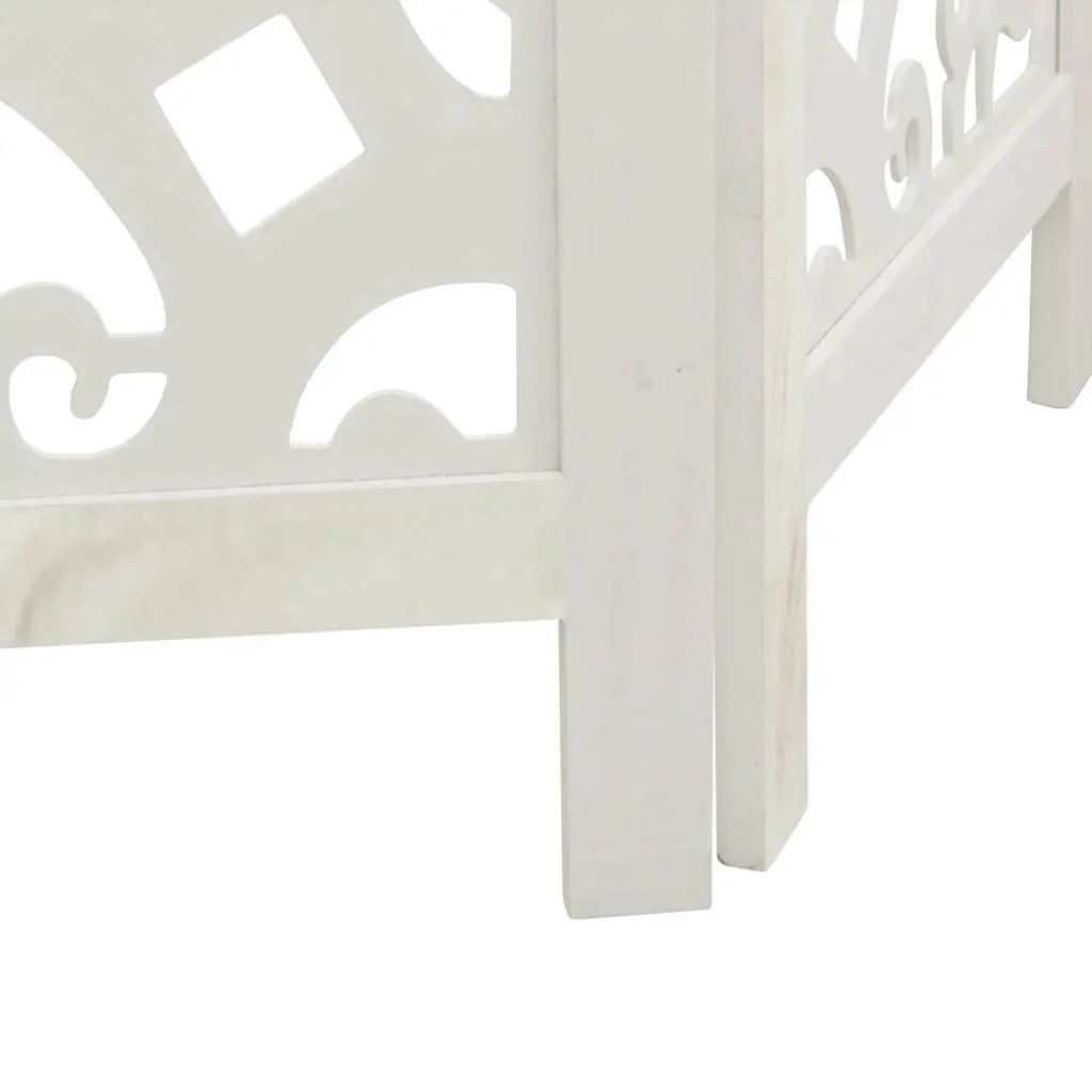 3-Panel White Folding Room Divider for Privacy