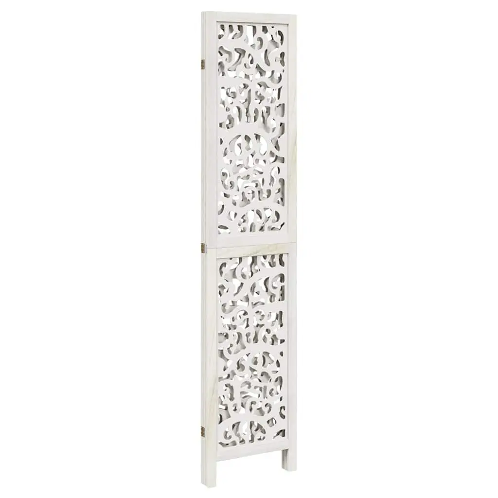 3-Panel White Folding Room Divider for Privacy