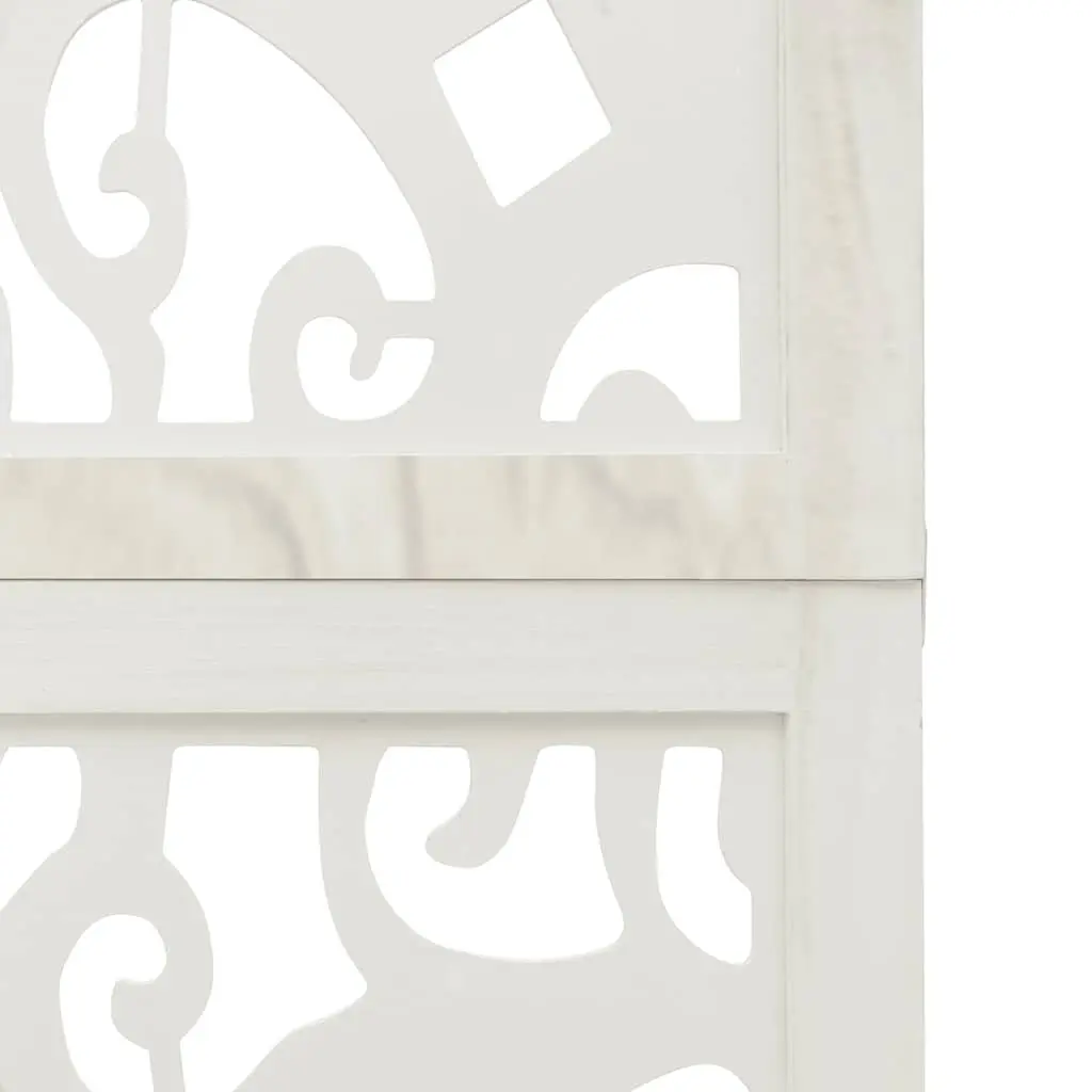3-Panel White Folding Room Divider for Privacy