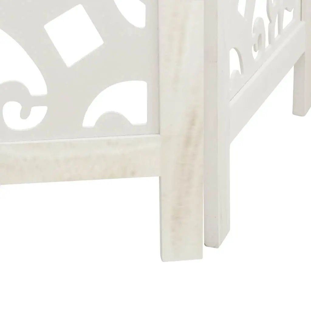 3-Panel White Folding Room Divider for Privacy