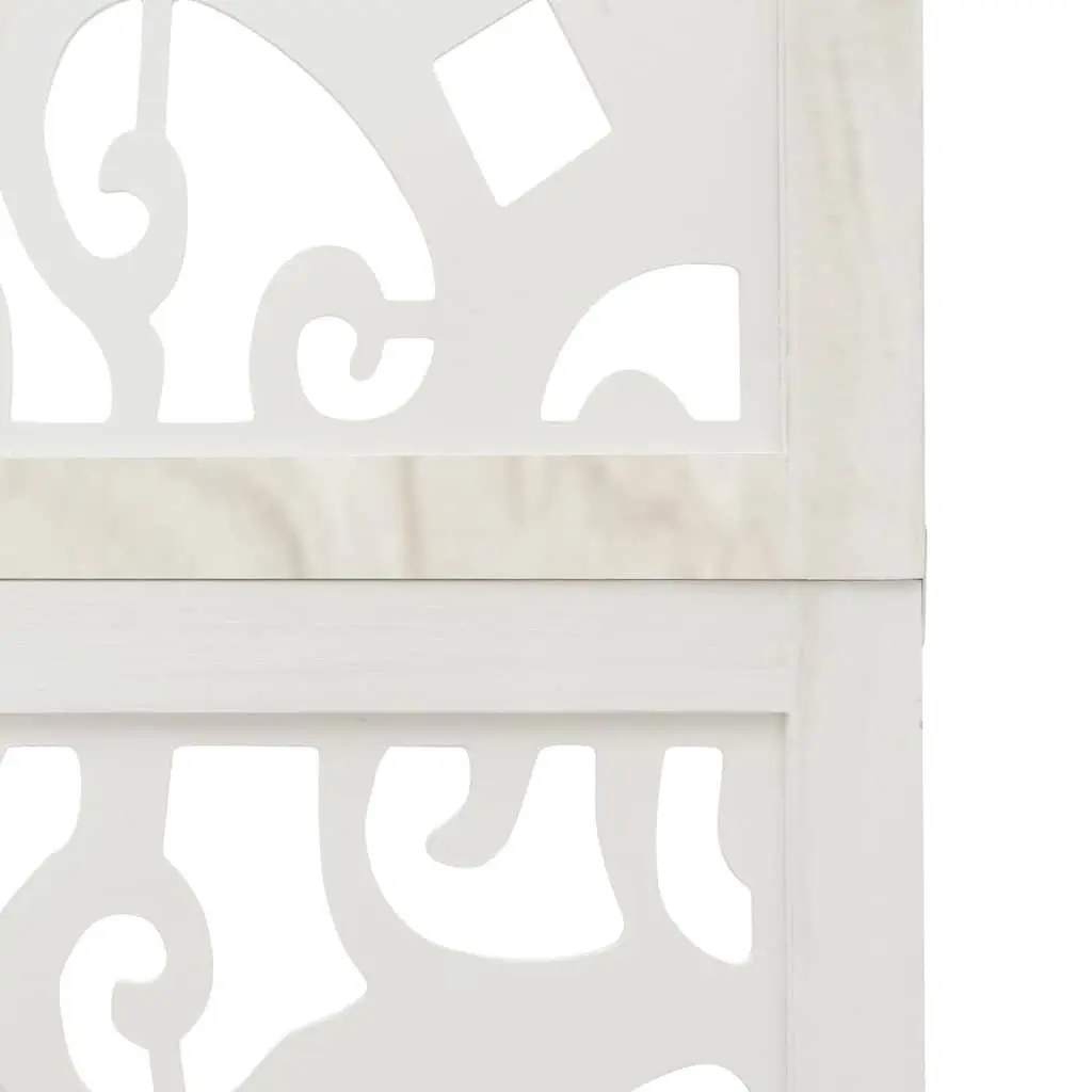 5-Panel White Folding Room Divider