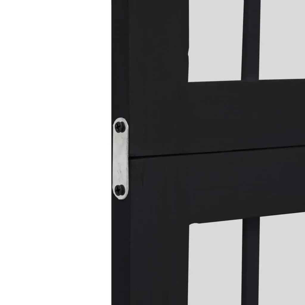 Black Folding Privacy Screen with 3 Panels for Indoor Use