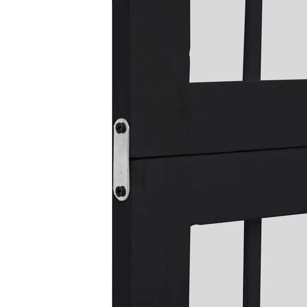 4-Panel Black Folding Room Divider