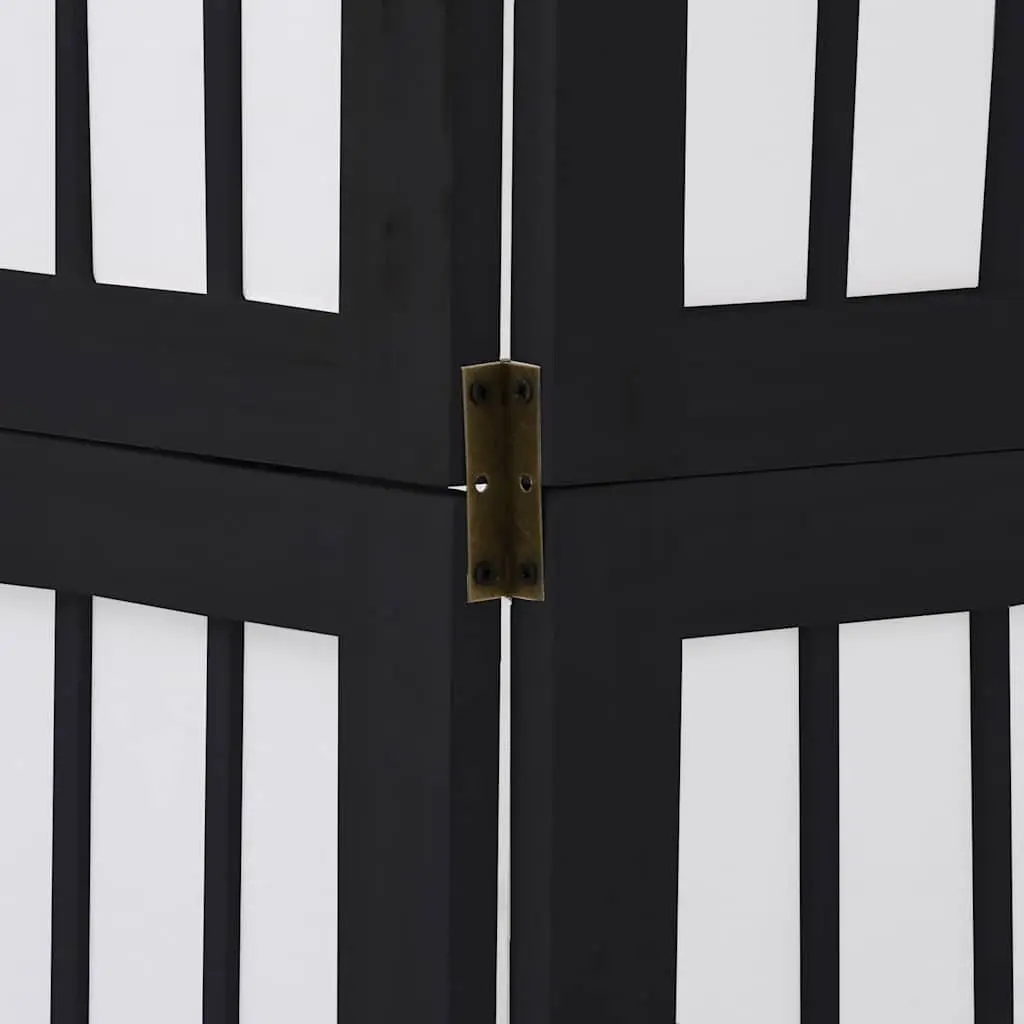 4-Panel Black Folding Room Divider