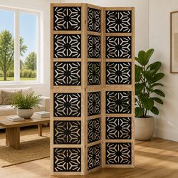 Room Divider 3 Panels Folding Privacy Screen Partition Decorative Home Office