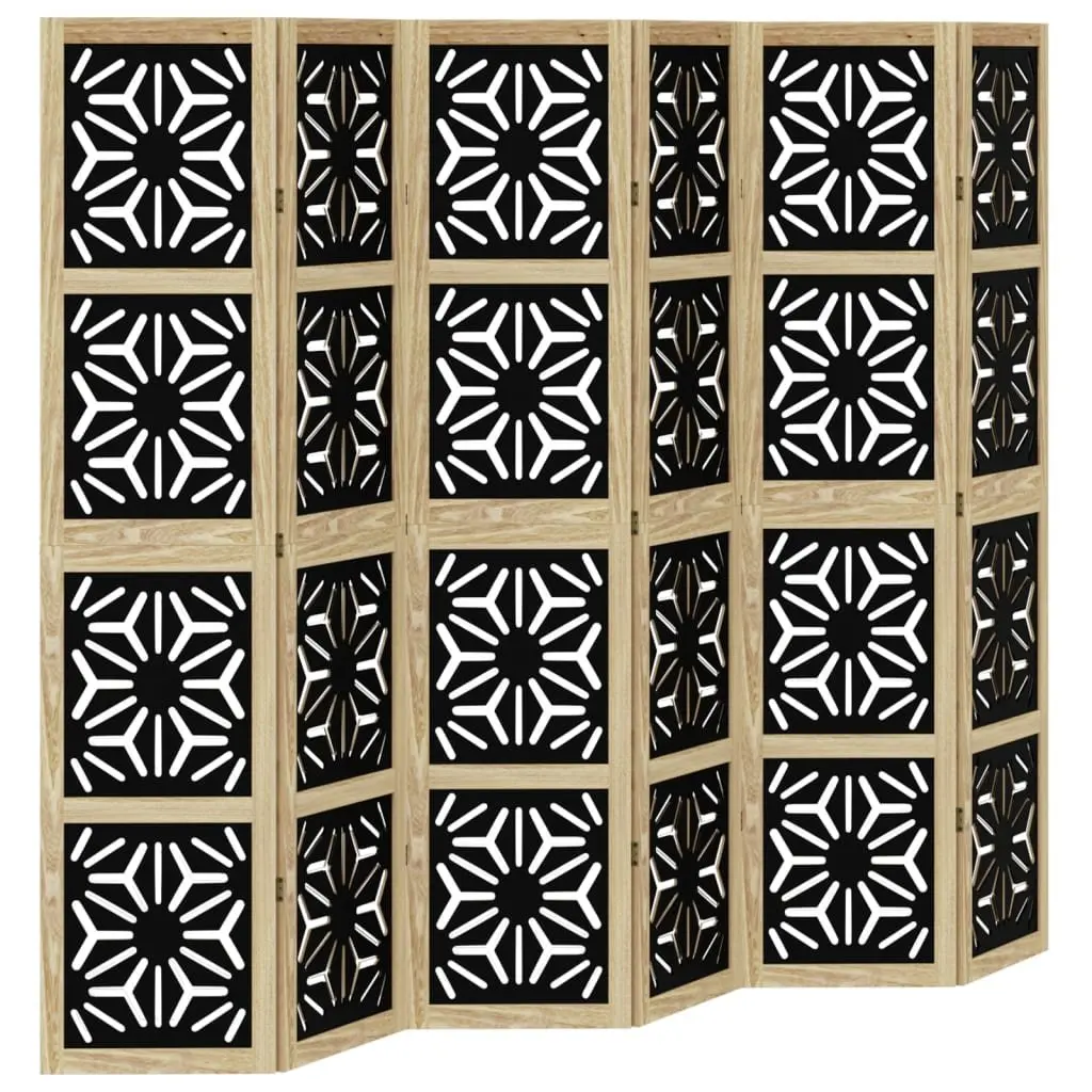 6-Panel Folding Room Divider with Sturdy Frame