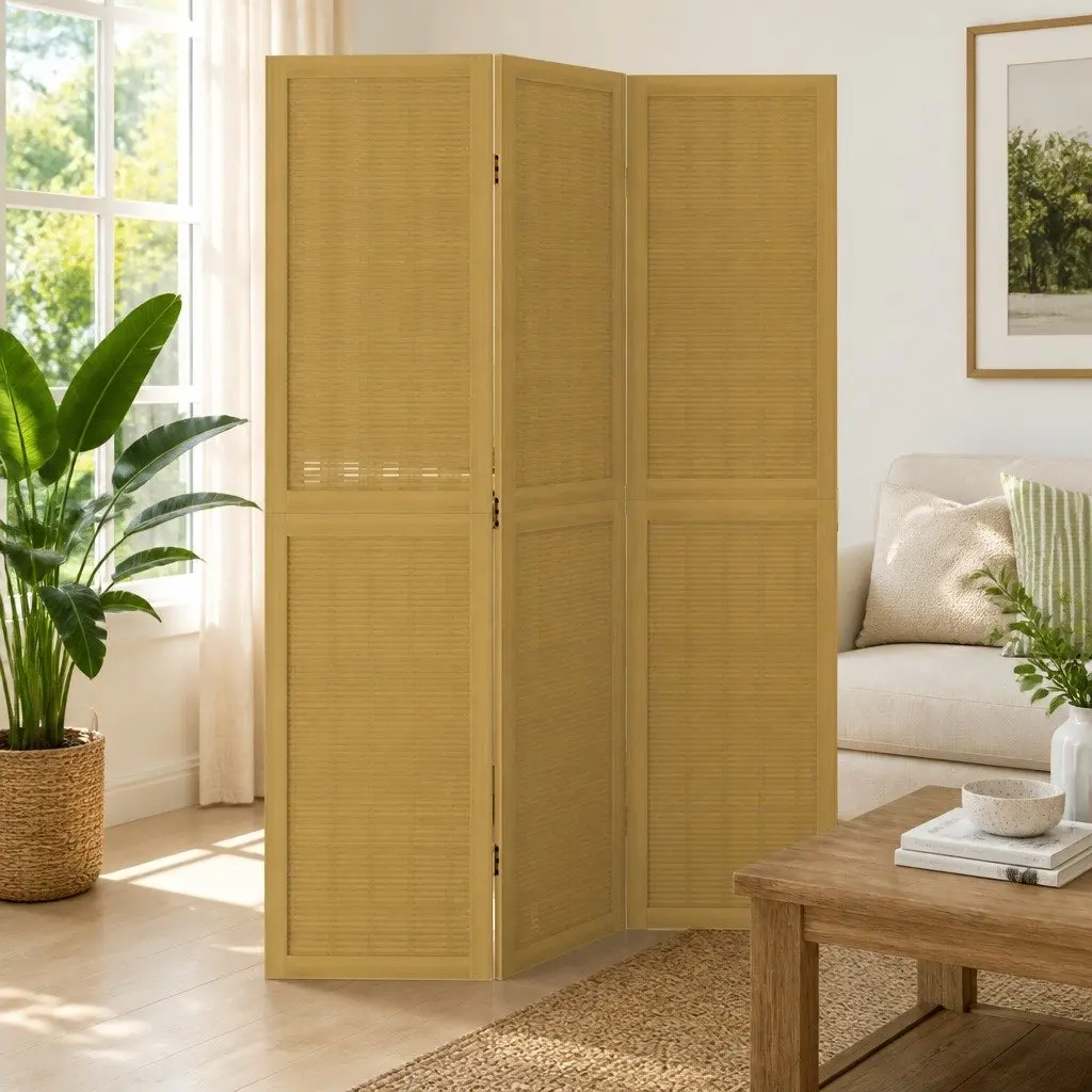 3-Panel Folding Privacy Screen for Indoor Use