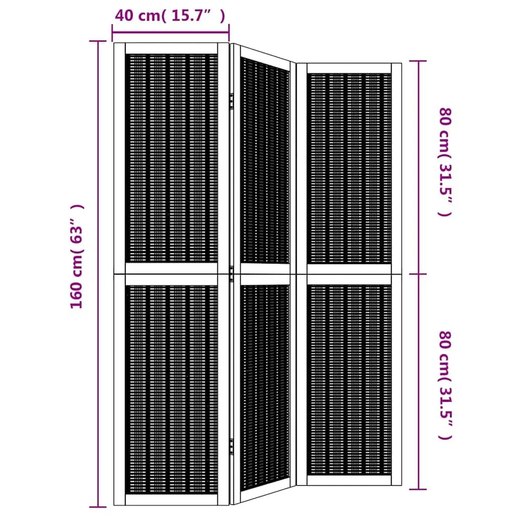 3-Panel Folding Privacy Screen for Indoor Use