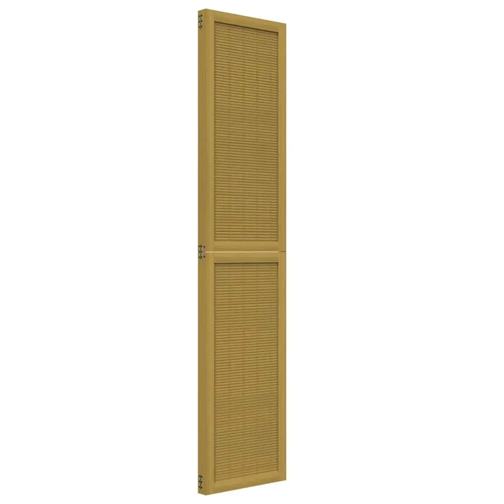 Room Divider Wooden Frame 3 Panels Brown Folding Privacy Screen Indoor Partition