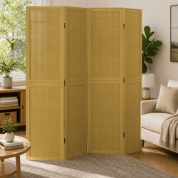 Elegant 4-Panel Folding Privacy Screen for Home