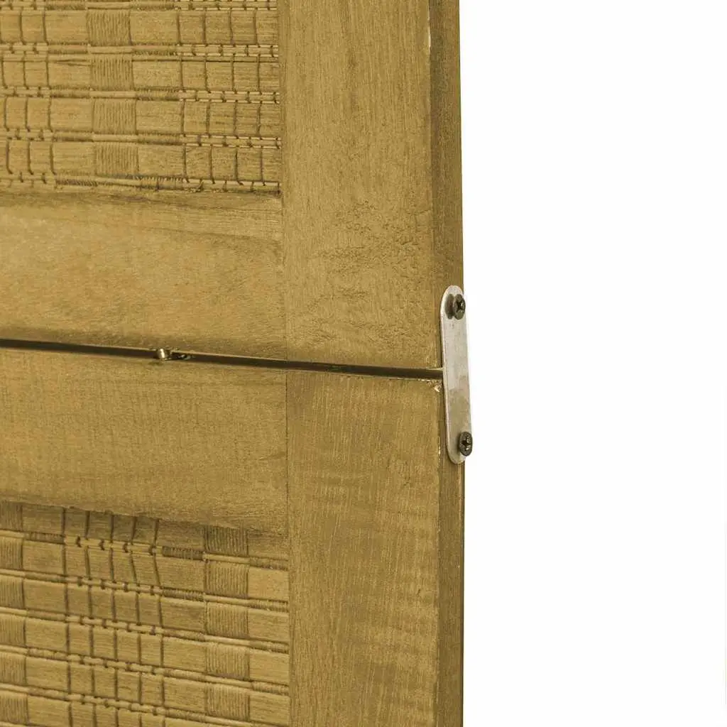 6-Panel Brown Folding Privacy Screen for Indoors