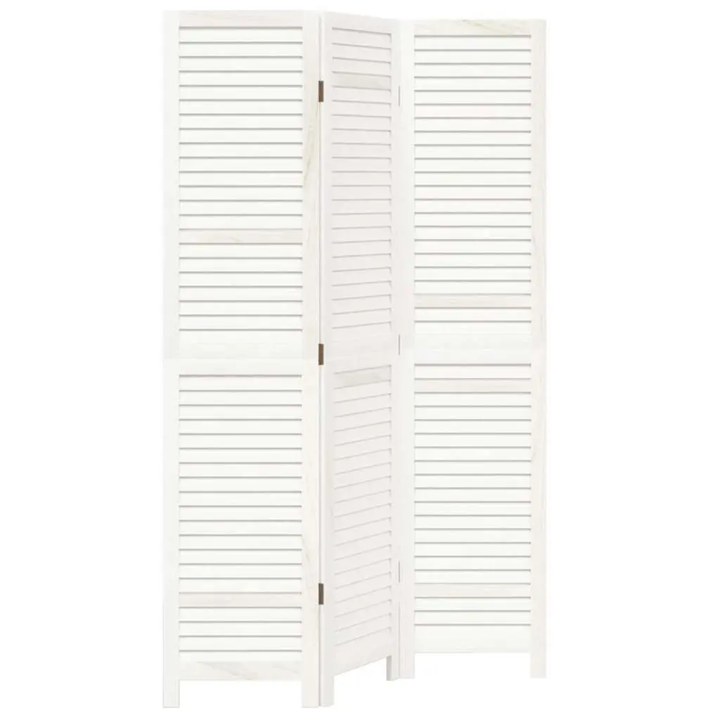3-Panel White Folding Room Divider