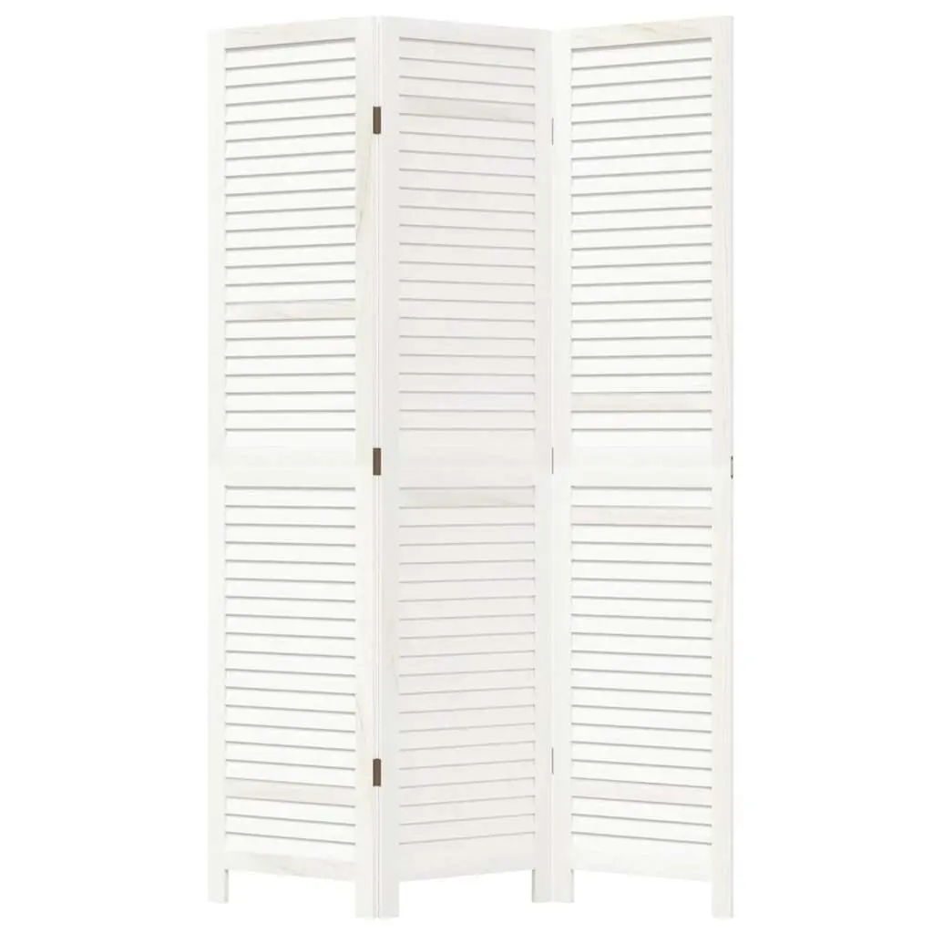 3-Panel White Folding Room Divider