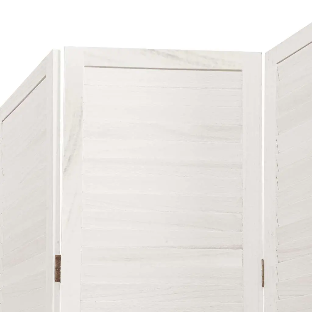 3-Panel White Folding Room Divider