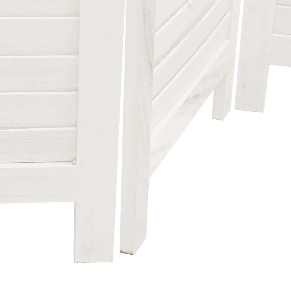 3-Panel White Folding Room Divider