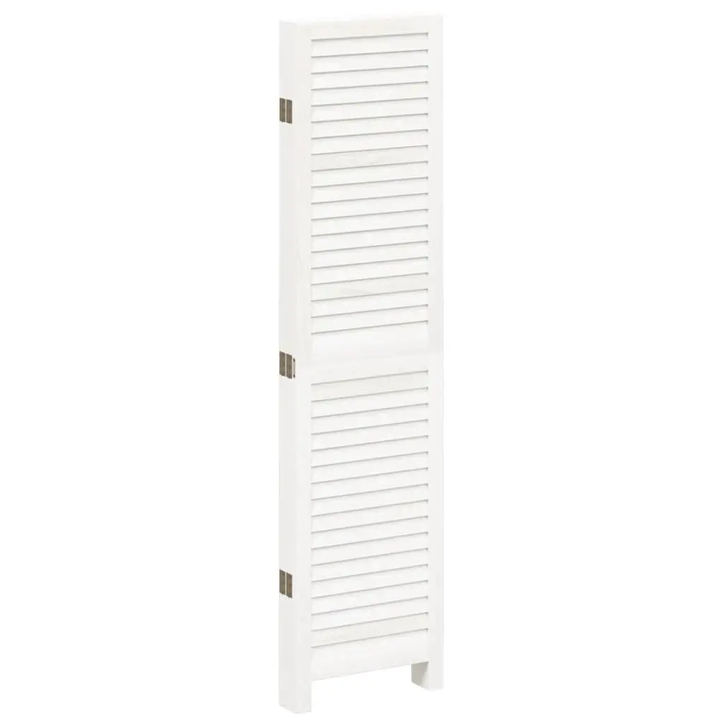 5-Panel White Folding Privacy Screen