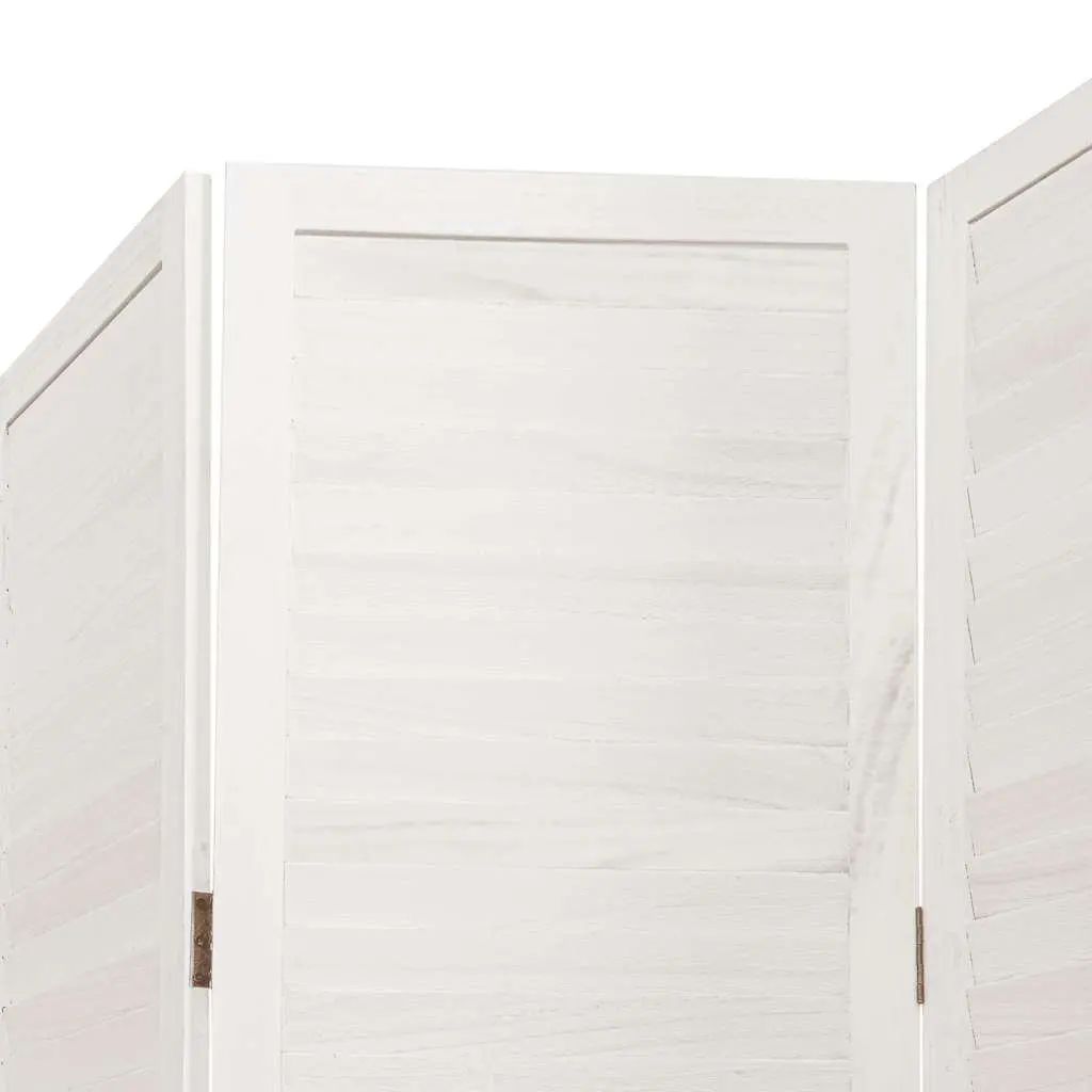 5-Panel White Folding Privacy Screen