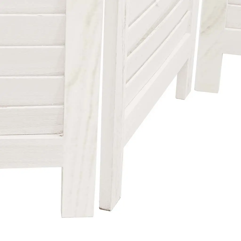 5-Panel White Folding Privacy Screen
