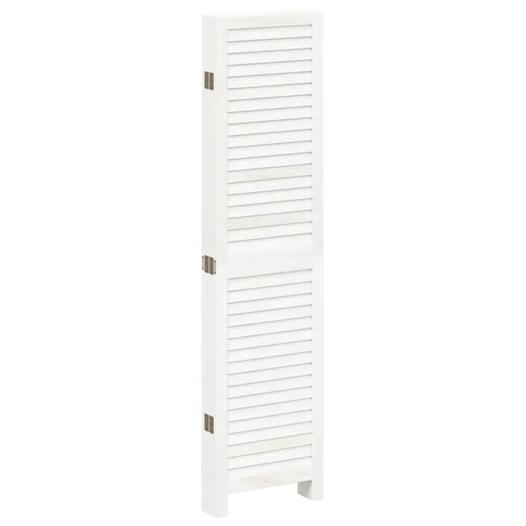 6 Panel Folding Screen Room Divider in White