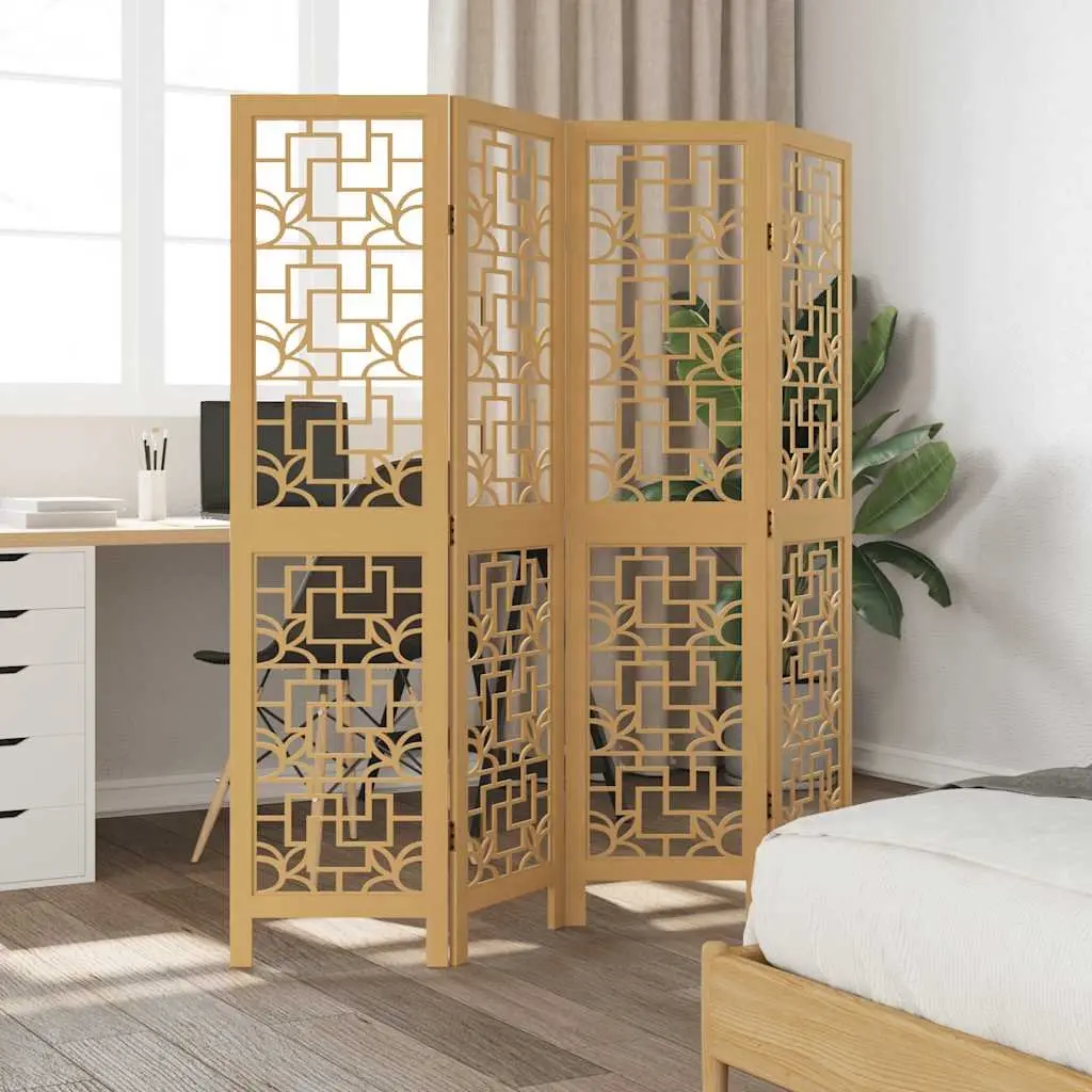 4-Panel Folding Room Divider for Indoor Use