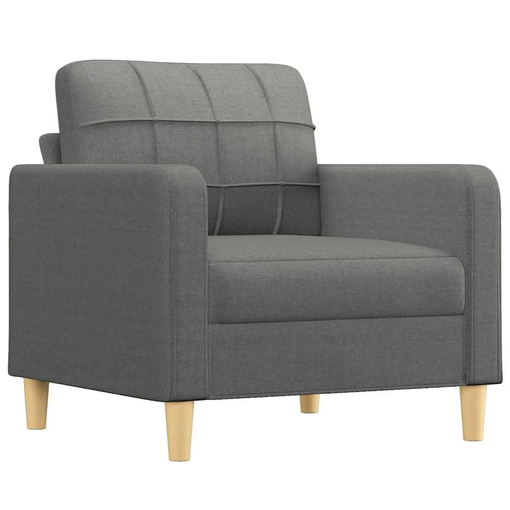 Grey Fabric Sofa Chair with Padded Comfort