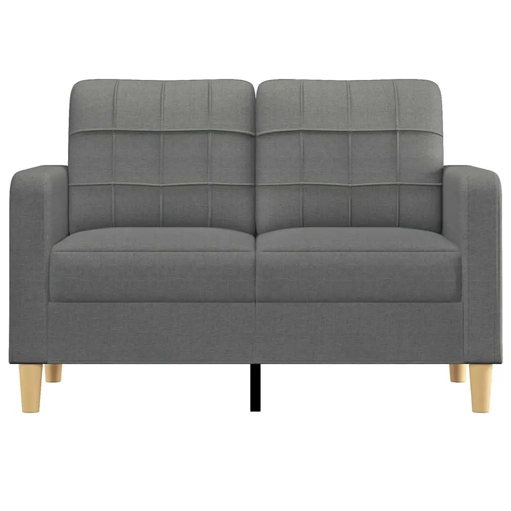 2-Seater Sofa Grey Fabric with Strong Metal Frame