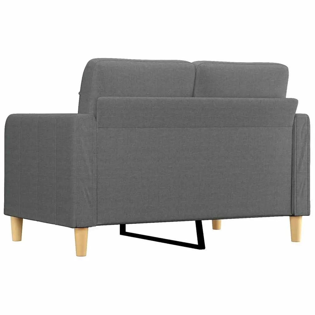 2-Seater Sofa Grey Fabric with Strong Metal Frame