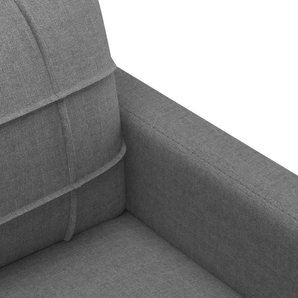 2-Seater Sofa Grey Fabric with Strong Metal Frame