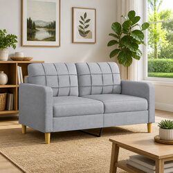 Light Grey 2-Seater Sofa for Comfortable Living Spaces