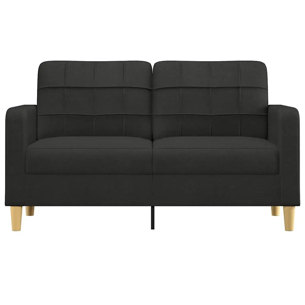 2-Seater Sofa Fabric 140cm Black