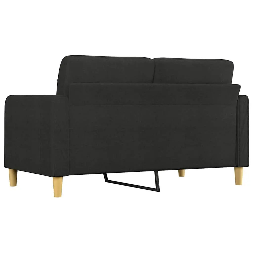 2-Seater Sofa Fabric 140cm Black