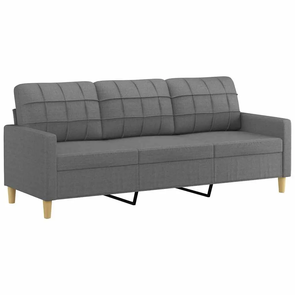3-Seater Sofa Fabric 180cm Grey
