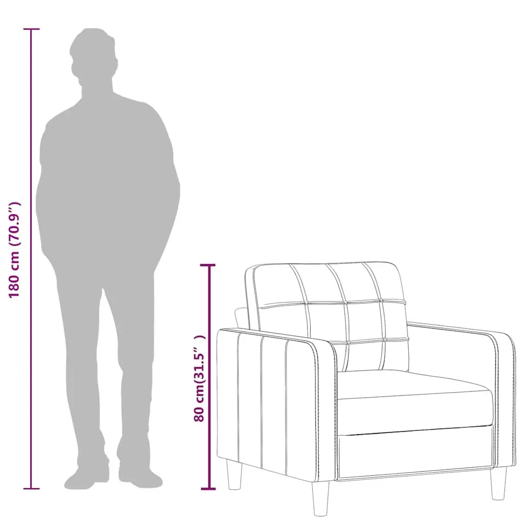 Black Sofa Chair with Durable Build 60cm