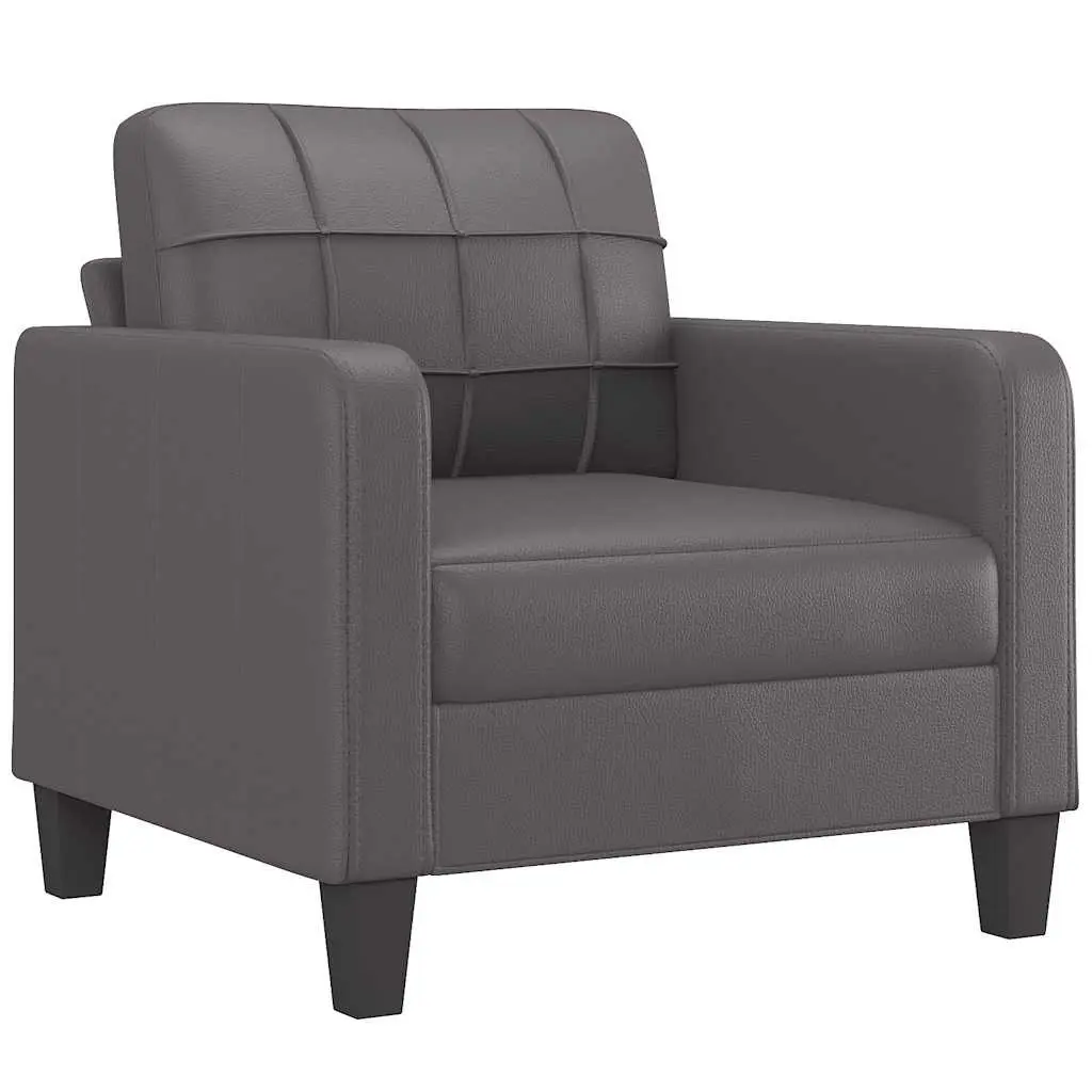 Grey Sofa Chair with Sturdy Metal Frame