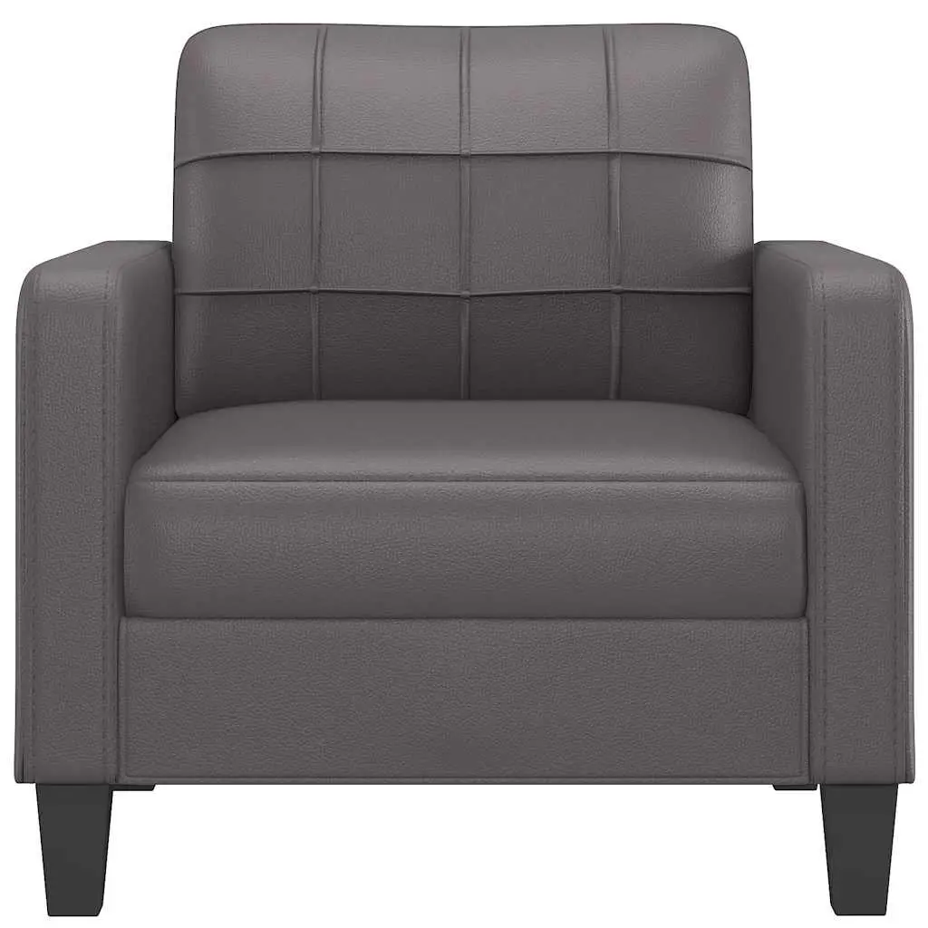 Grey Sofa Chair with Sturdy Metal Frame