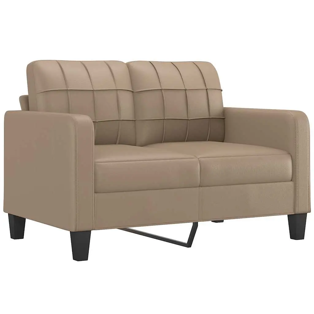 2-Seater Sofa Faux Leather 120cm Brown