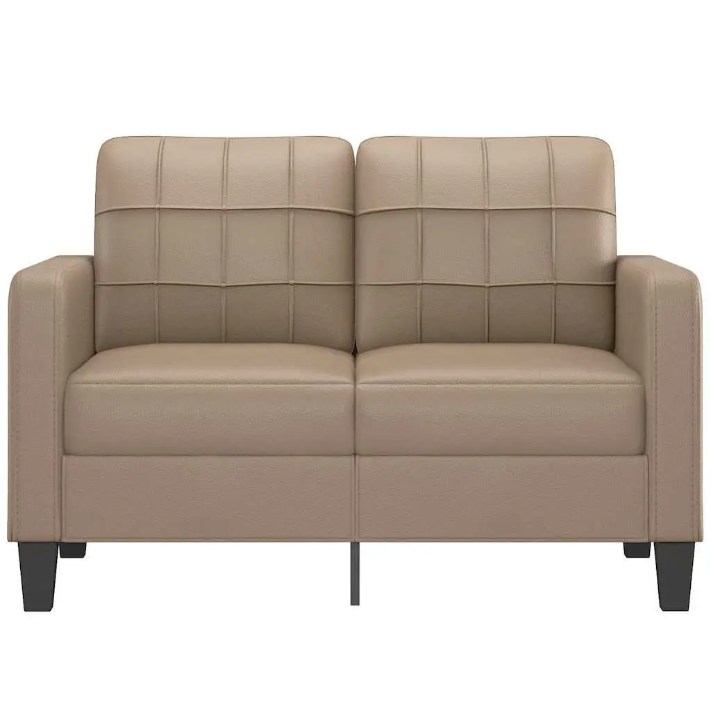 2-Seater Sofa Faux Leather 120cm Brown