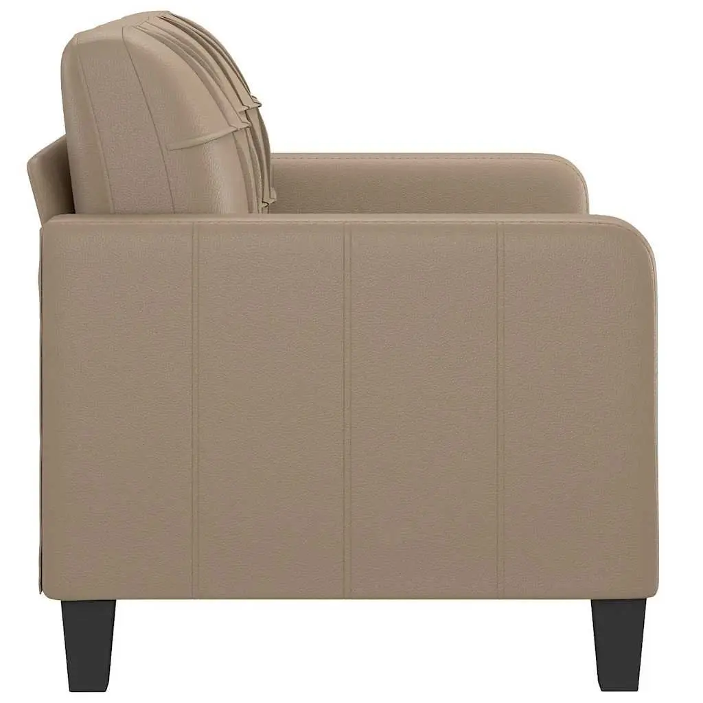 2-Seater Sofa Faux Leather 120cm Brown