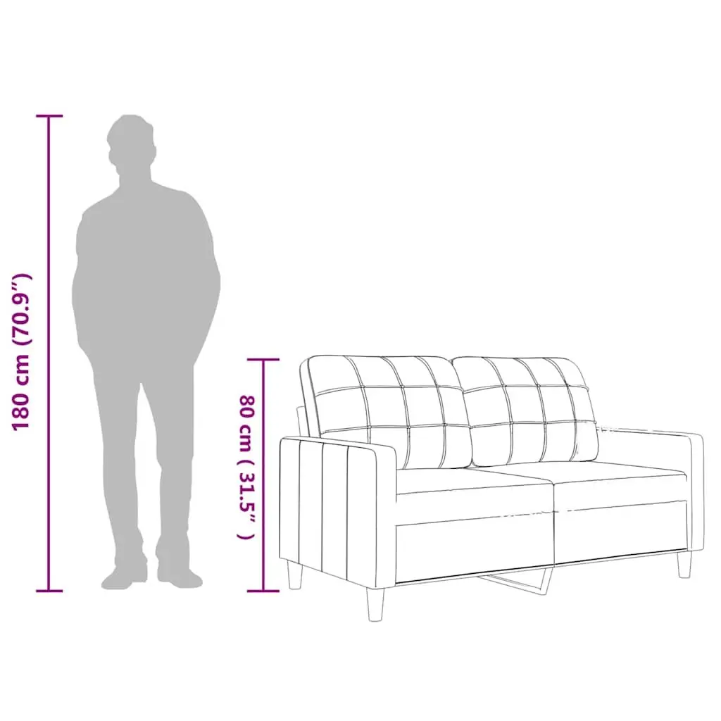 2-Seater Sofa Faux Leather 120cm Brown