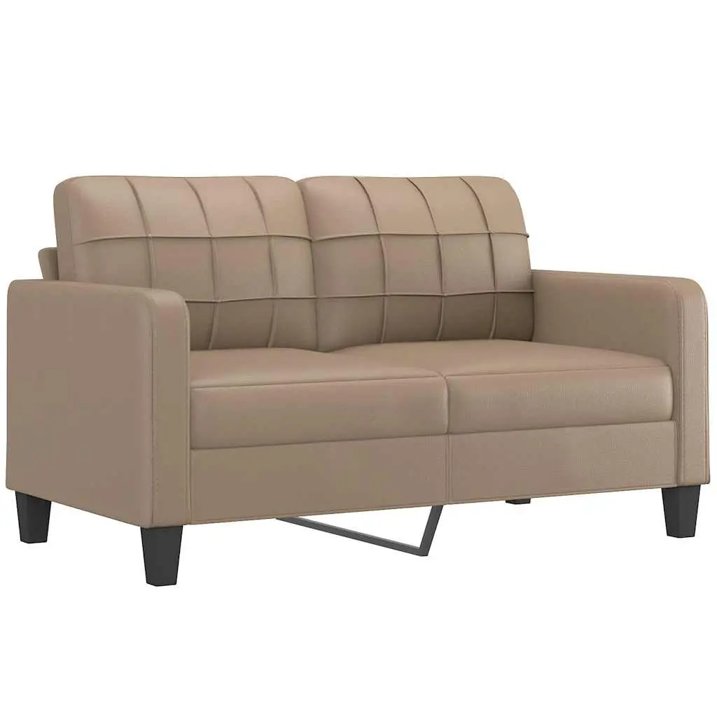 2-Seater Sofa Faux Leather 140cm Brown