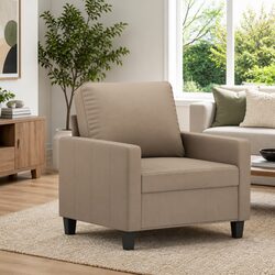 Brown Faux Leather Armchair for Comfortable Living Spaces