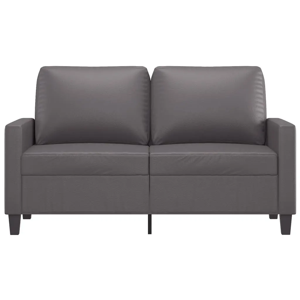 Grey 2-Seater Sofa 120cm with Sturdy Metal Frame