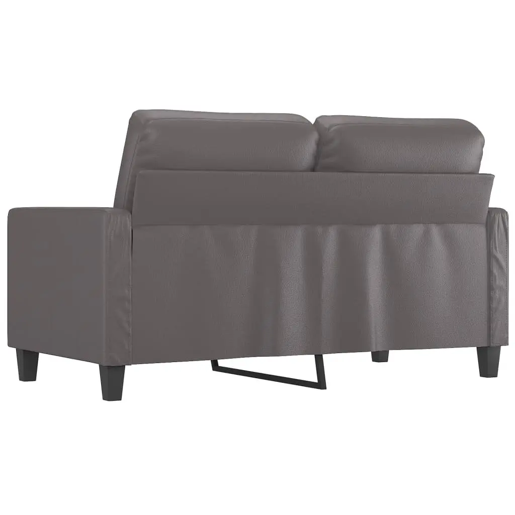 Grey 2-Seater Sofa 120cm with Sturdy Metal Frame