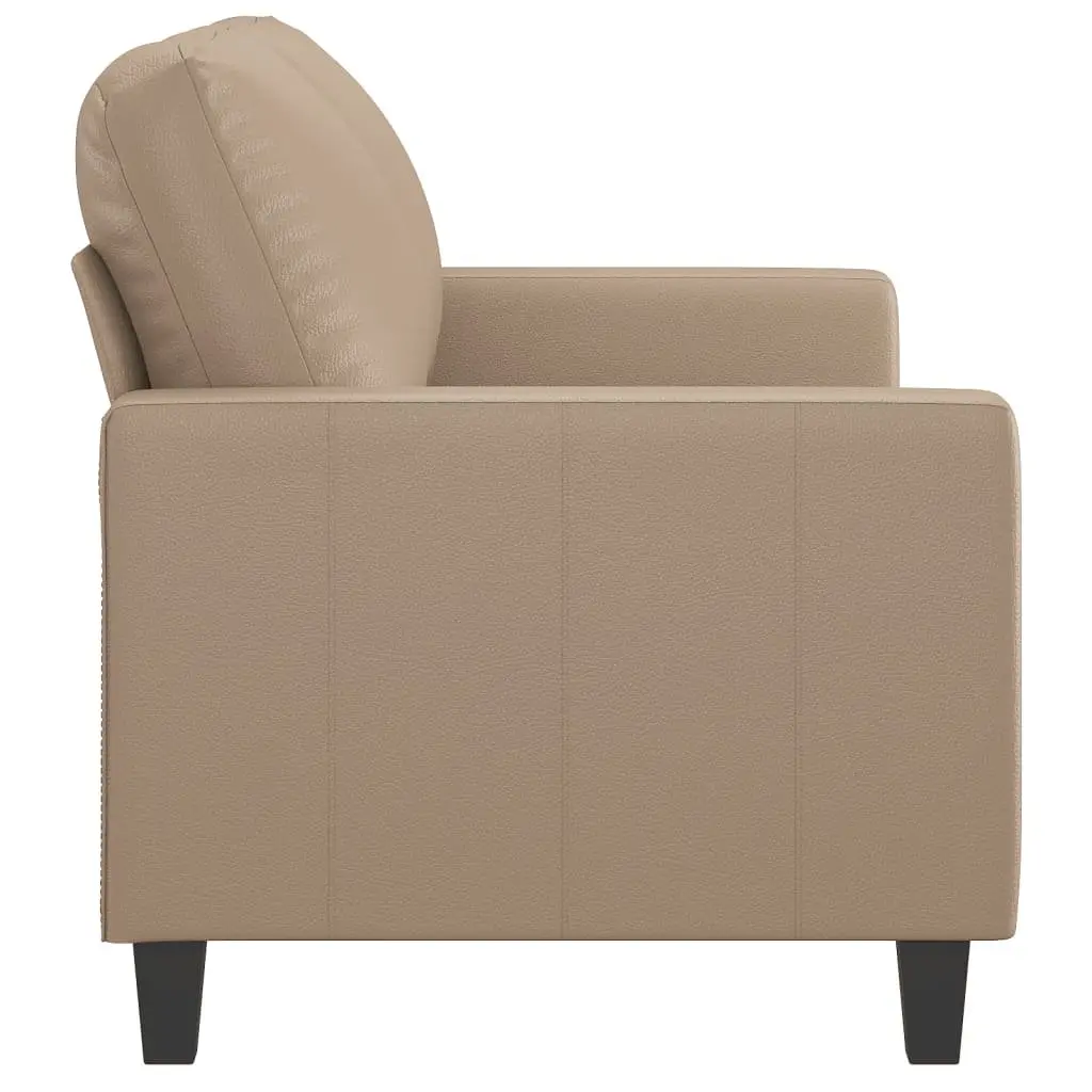 2-Seater Sofa Faux Leather 120cm Brown