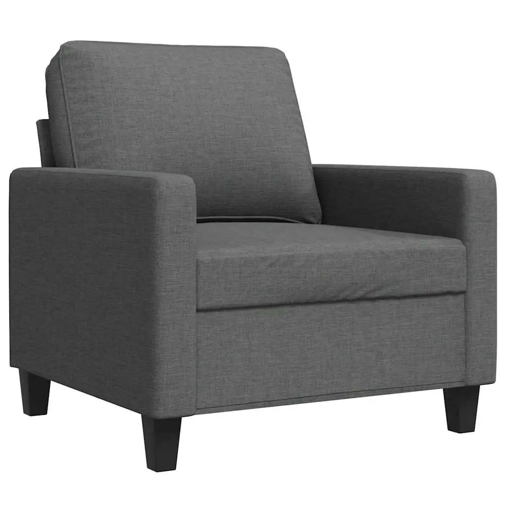 Grey Fabric Sofa Chair with Metal Frame for Stability