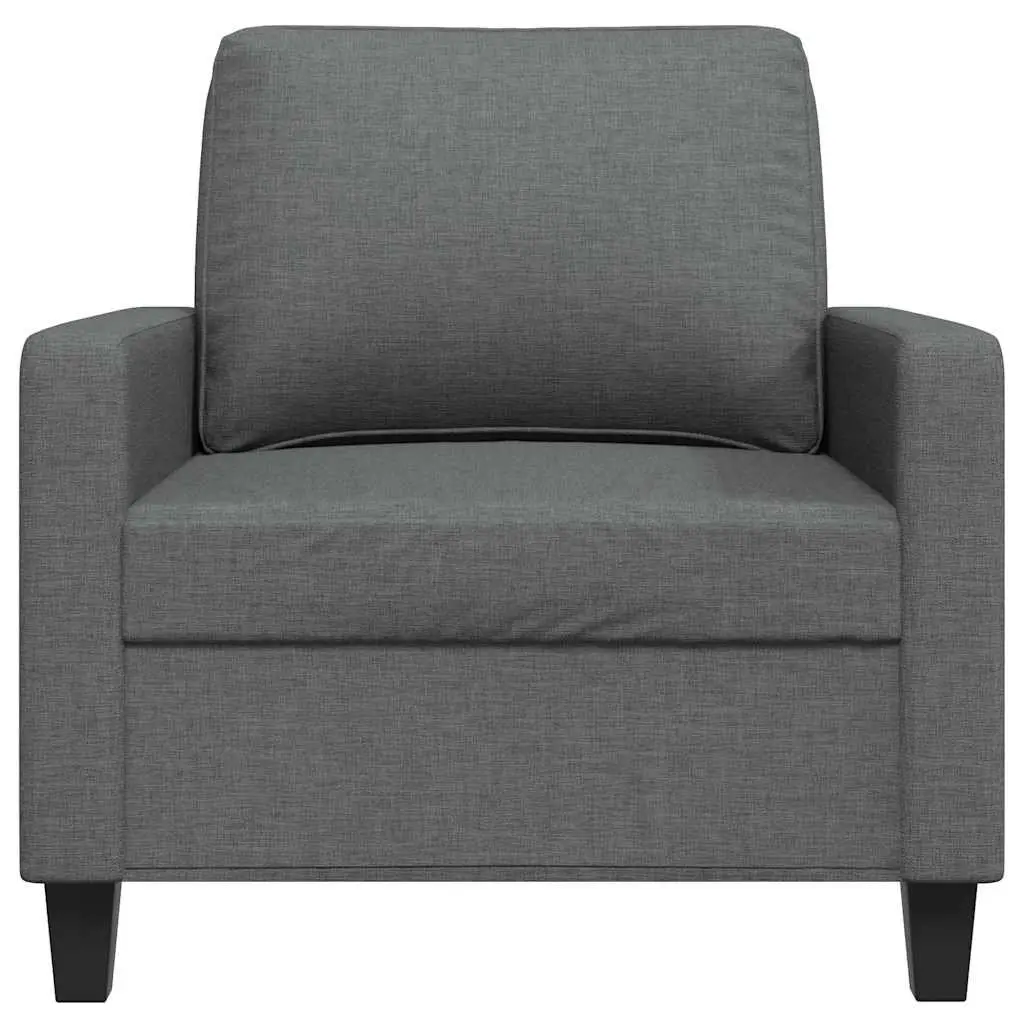 Grey Fabric Sofa Chair with Metal Frame for Stability
